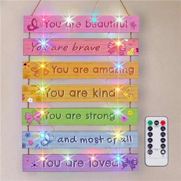 Room Décor with LED Light Nursery Wall Decor